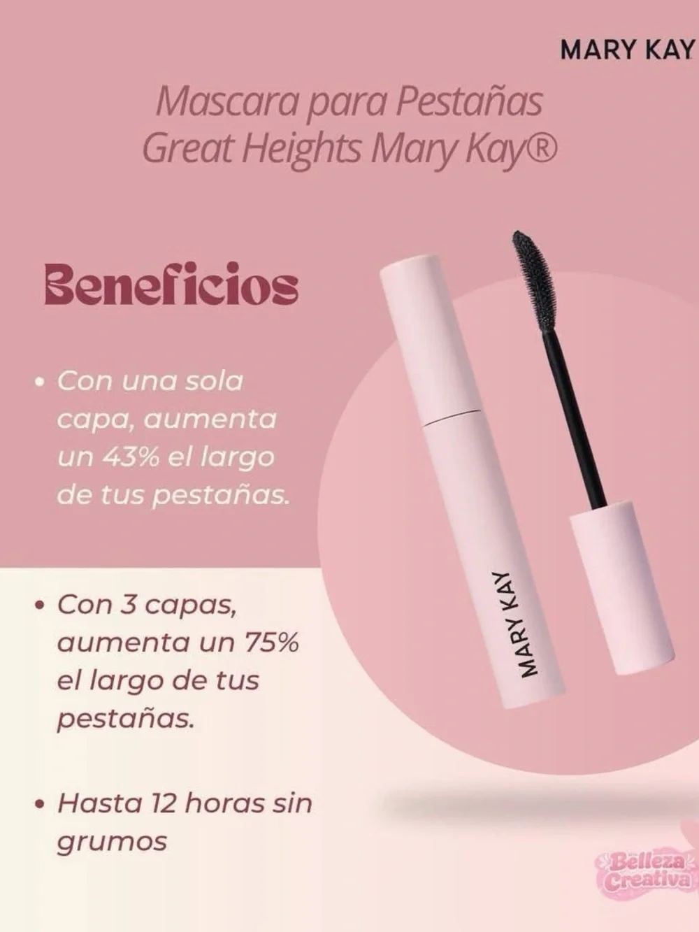 Mary Kay Great Heights Waterproof Mascara - Light Pink Tube